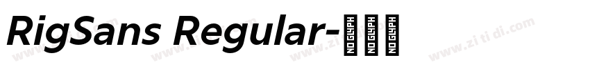RigSans Regular字体转换 RigSans Regular字体转换